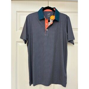 PUMA Men's Golf Polo Shirt Small Blue Coral Geo Print UPF 40 Short Sleeve NWT
